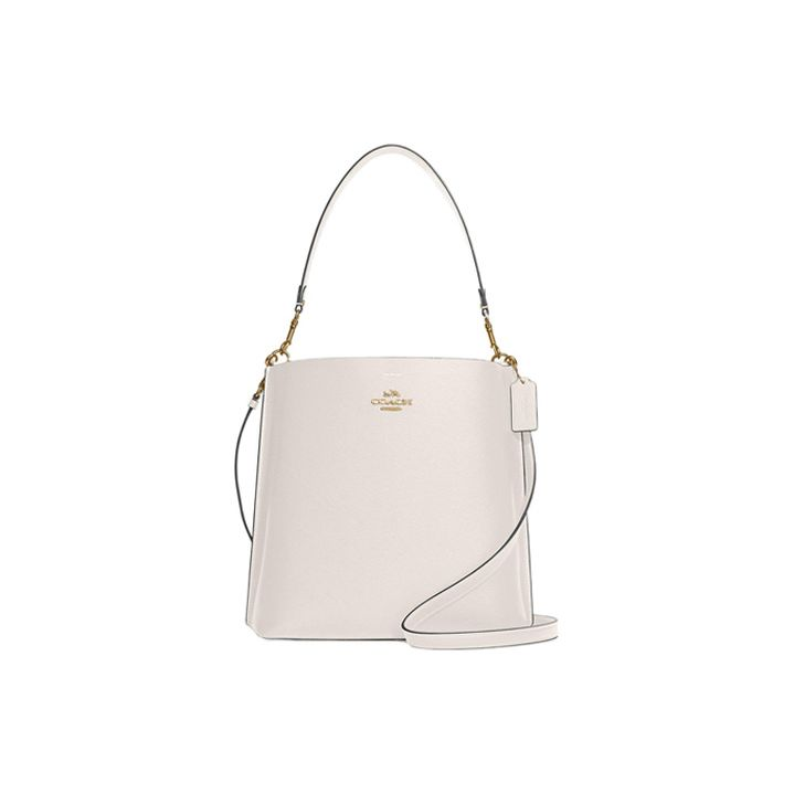Chalk Bag - COACH Mollie Solid Color Leather Bucket