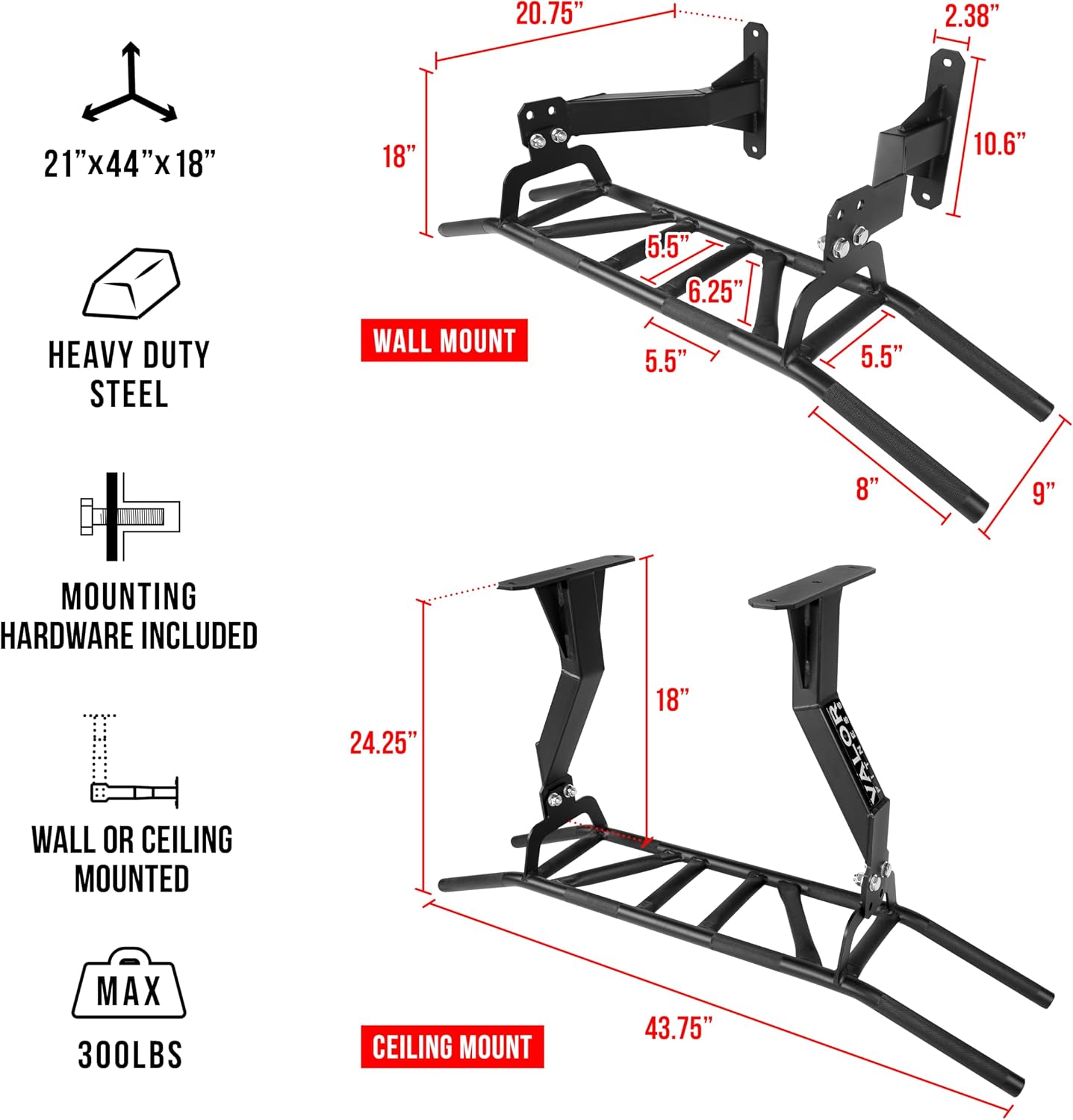Chin-Up and Pull-Up Bar with M - Pull Up Bar recension och pris