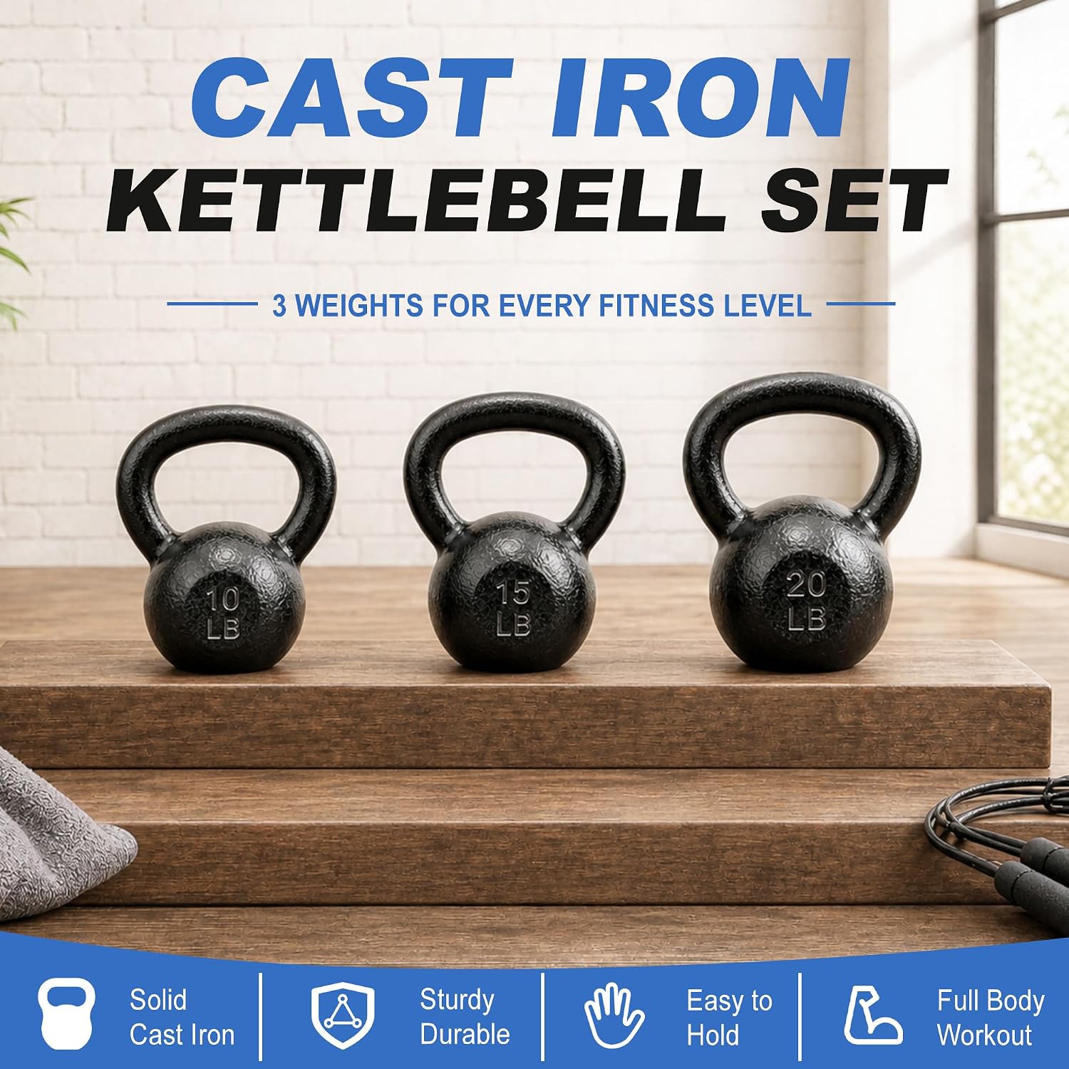 Cast Iron Kettlebells 5-50 LB  - Kettlebell recension och pris