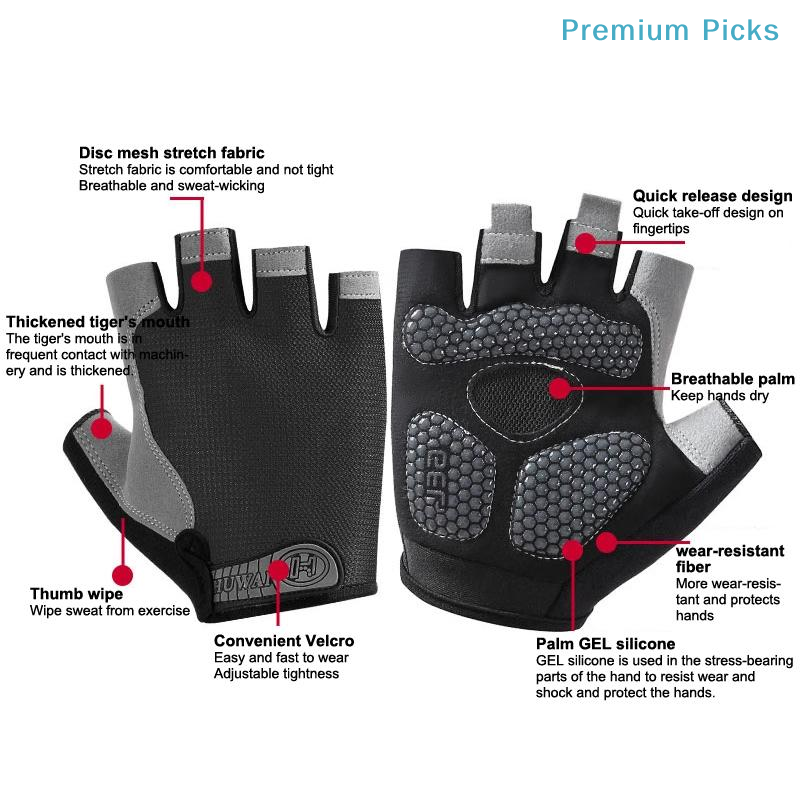 portableHalf Finger Anti Slip  - Weightlifting Gloves recension och pris