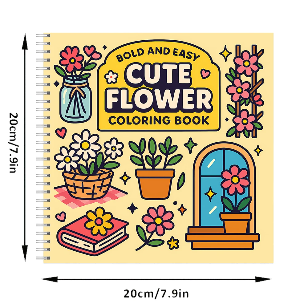 Easy Cute Flower Coloring Book - Chalk Bag recension och pris